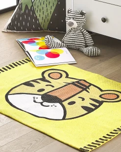 Børnetæppe RANCHI Gul 60 x 90 cm Bomuld