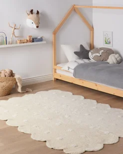 Børnetæppe SAREKI Beige 140 x 200 cm Bomuld