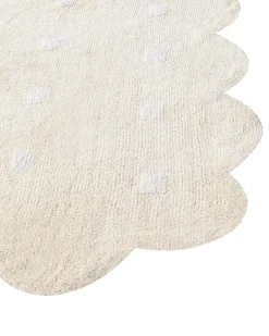 Børnetæppe SAREKI Beige 140 x 200 cm Bomuld