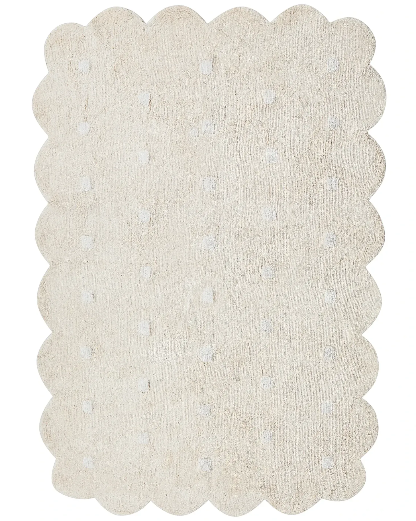 Børnetæppe SAREKI Beige 140 x 200 cm Bomuld