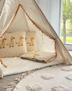 Børnetæppe WAHAR Beige ø 140 cm Bomuld