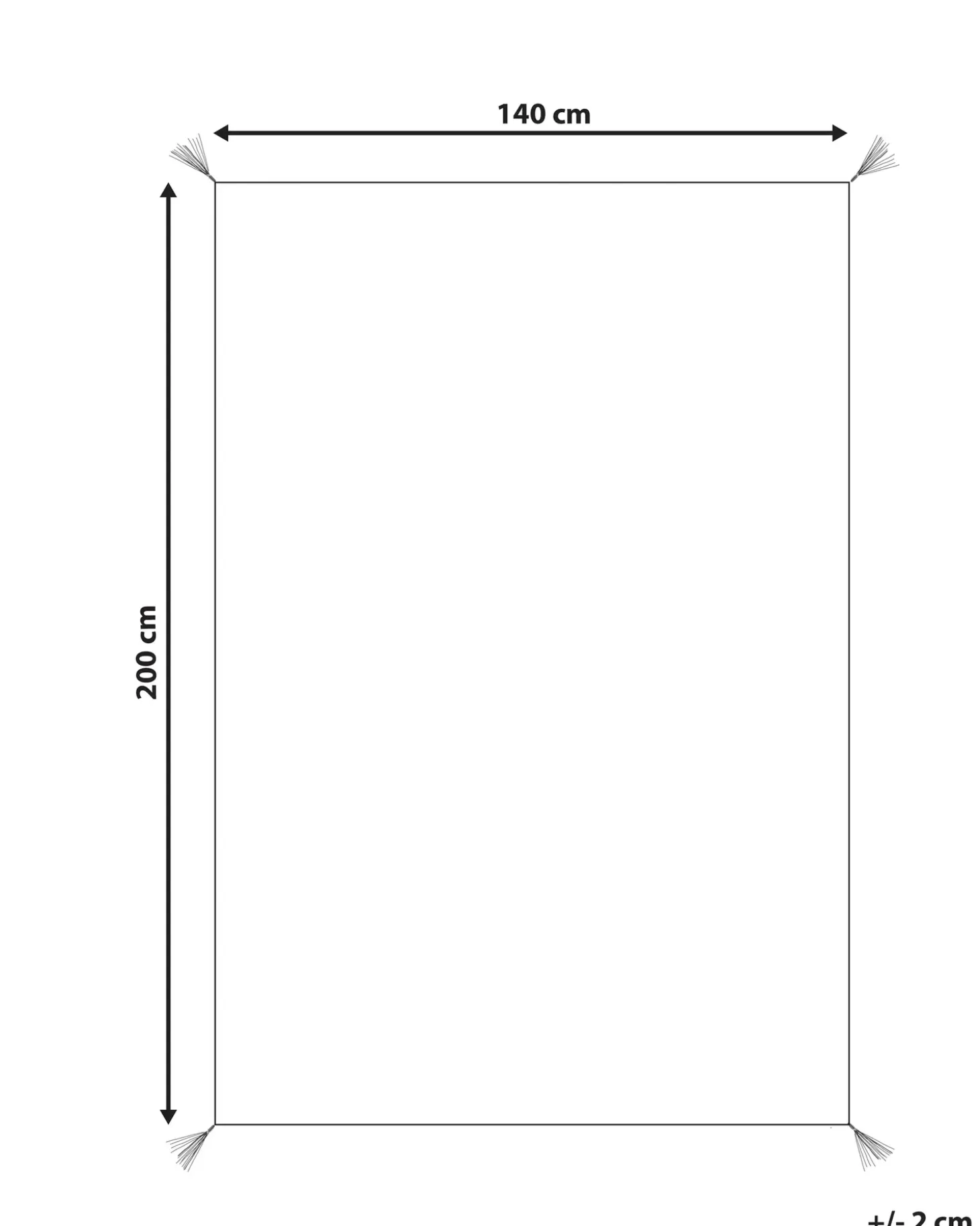 Børnetæppe ZORAKAN Lys Beige 140 x 200 cm Bomuld