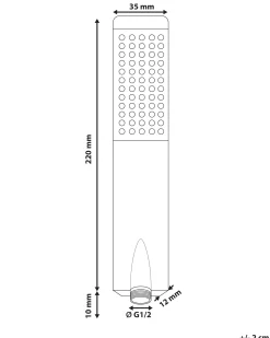 Brusehoved CHILAPA Messing Sort