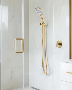 Brusehoved og slangesæt TINGO 4-function Guld