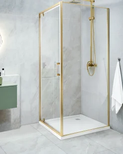 Brusekabine DARLI 70 x 70 x 185 cm Guld