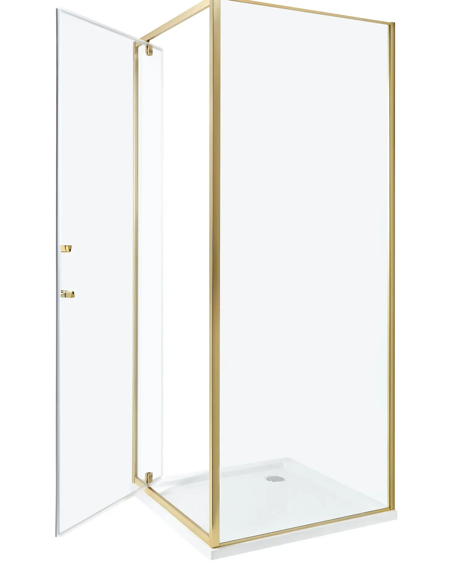 Brusekabine DARLI 70 x 70 x 185 cm Guld