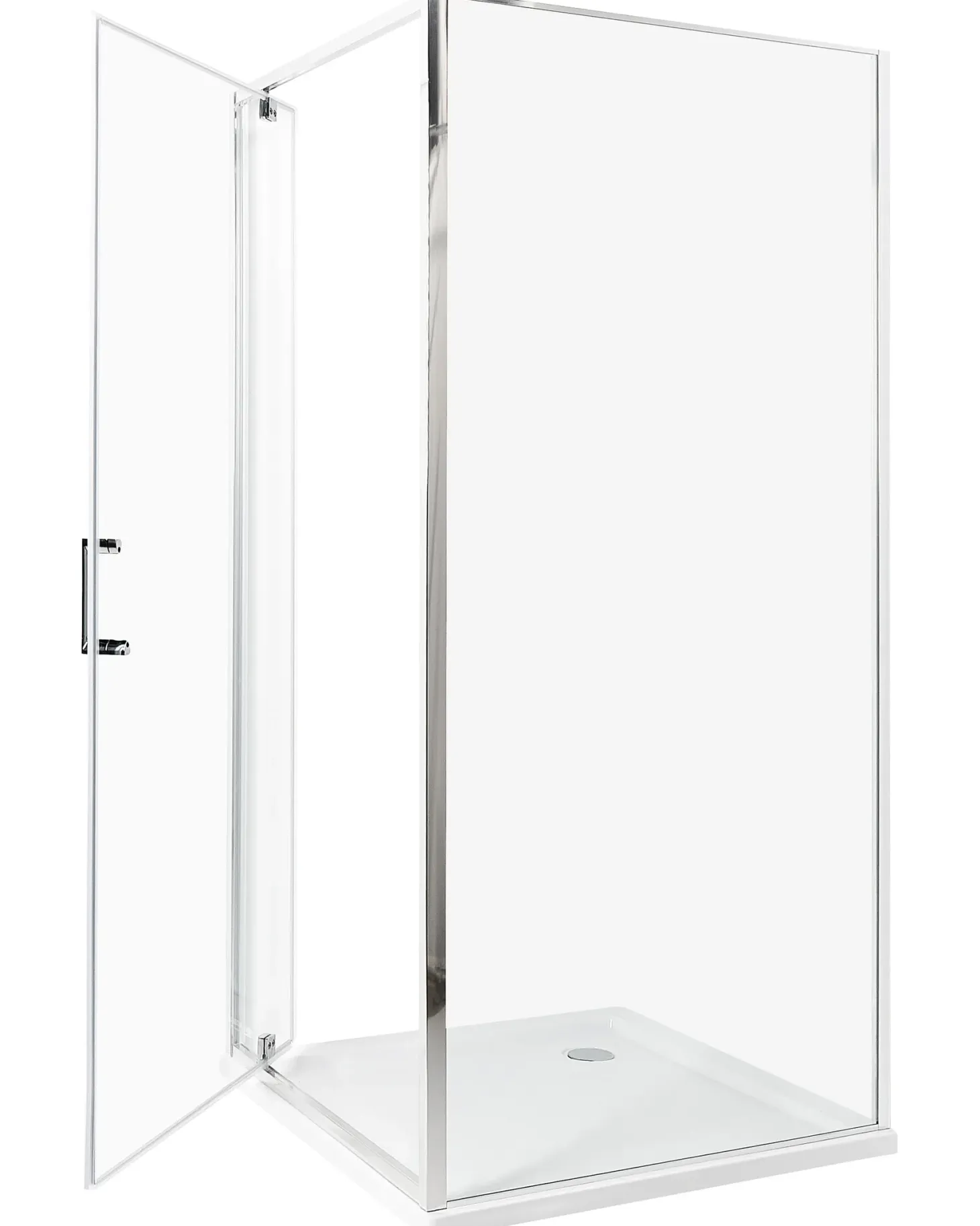 Brusekabine DARLI 90 x 90 x 185 cm Sølv