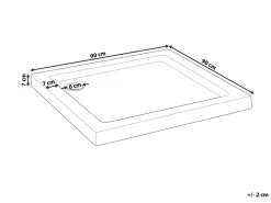 Brusekar AMPAY 90 x 90 x 7 cm Hvid