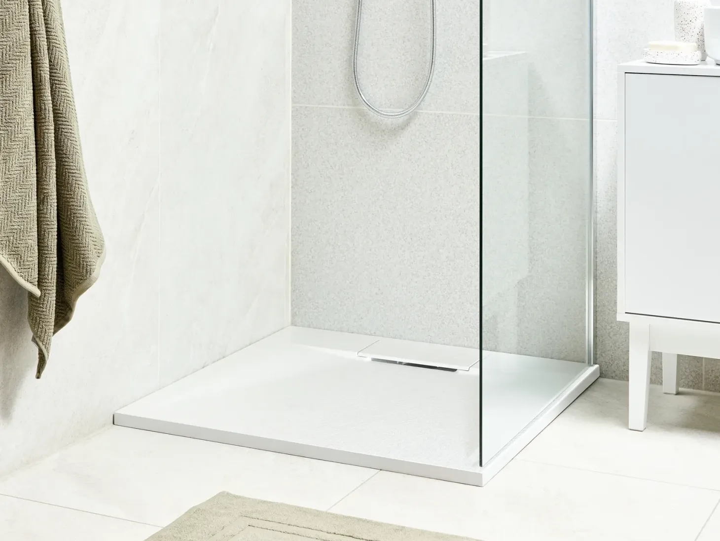 Brusekar AZZURRO 80 x 80 x 3 cm Hvid