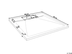 Brusekar AZZURRO 80 x 80 x 3 cm Hvid