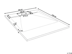 Brusekar AZZURRO 80 x 120 x 3 cm Sort