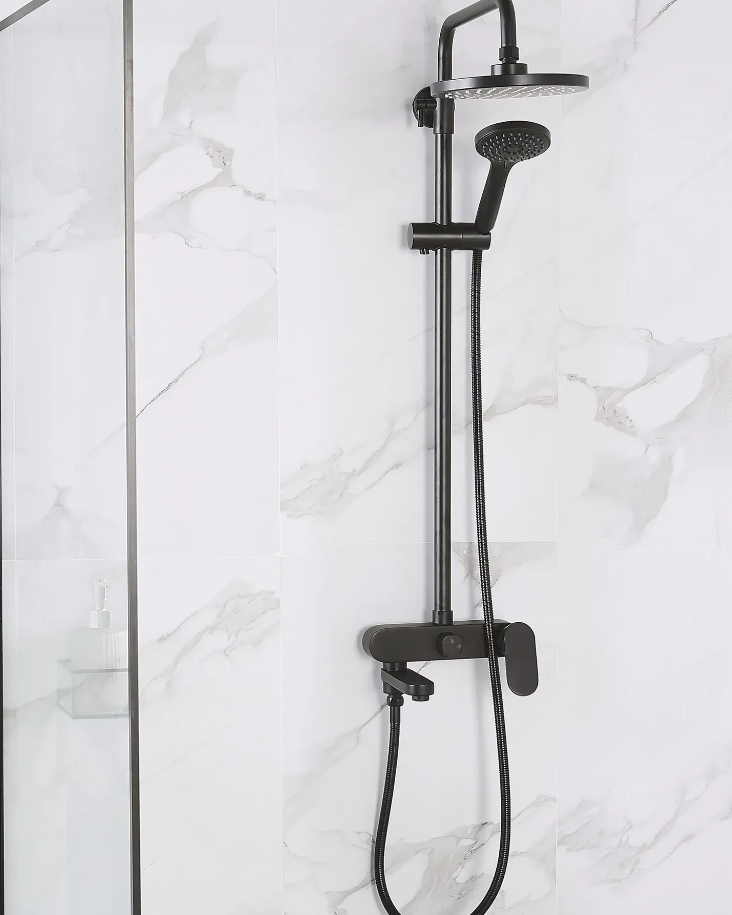 Brusersæt med regnbruser GURARA Sort