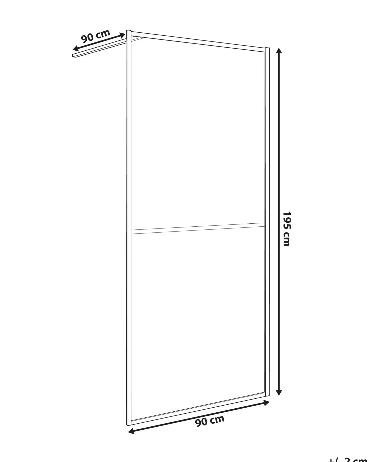Brusevæg ACULEO 90 x 195 cm Sort