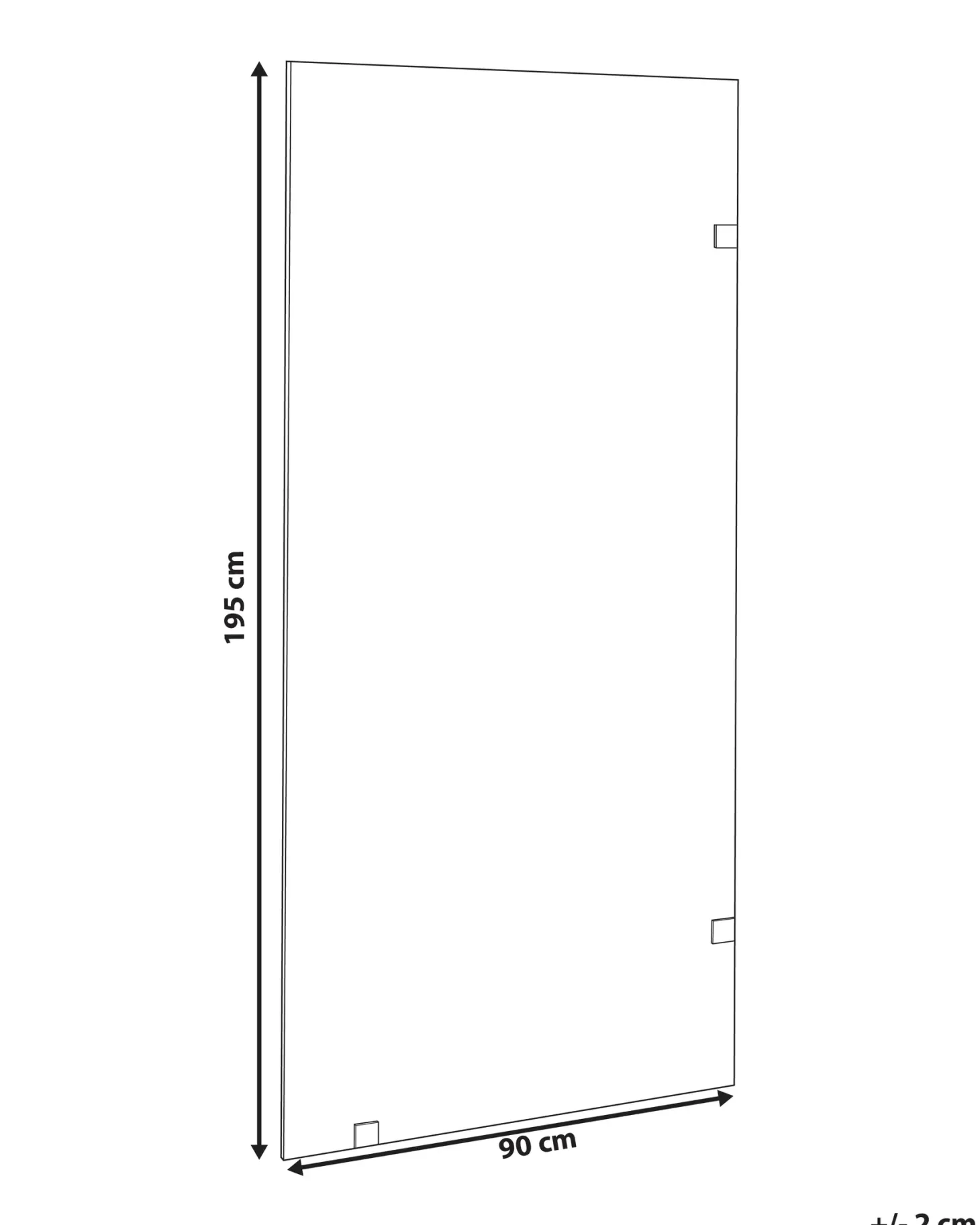 Brusevæg ICALMA 90 x 195 cm Transparent