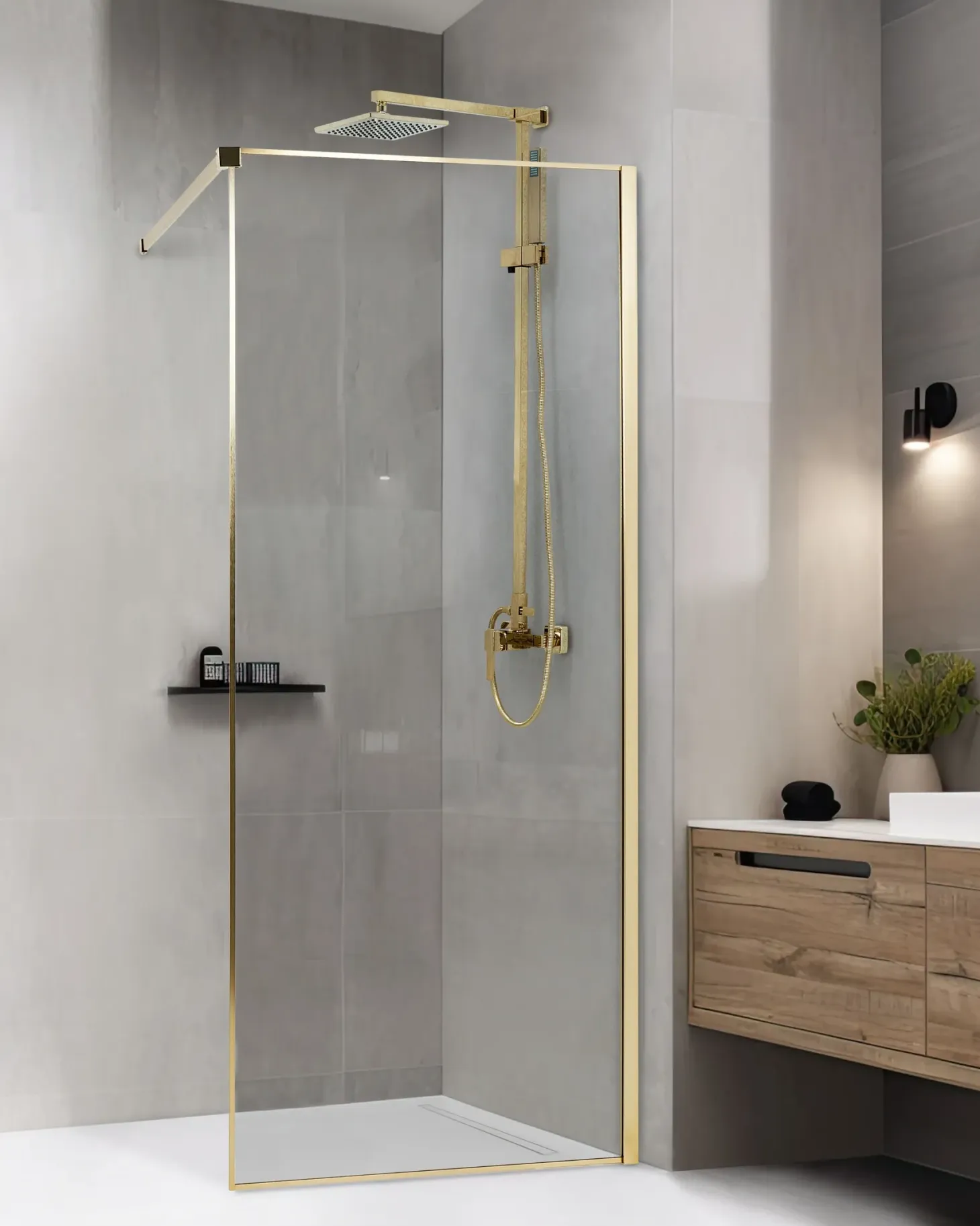 Brusevæg WASPAM 80 x 190 cm Guld