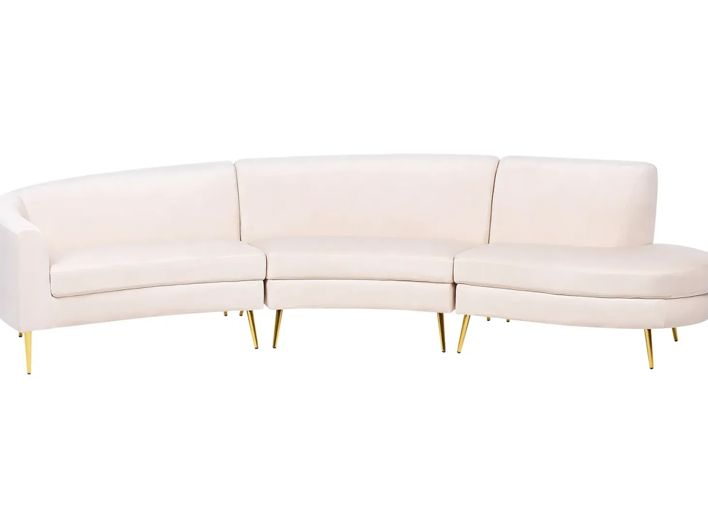 Buet sofa 4 personers MOSS Velour Lys Beige