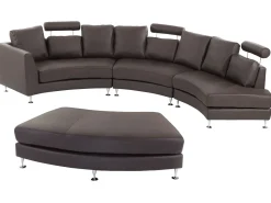 Buet sofa 7 personers ROTUNDE Ægte læder Brun