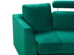 Buet sofa 7 personers ROTUNDE Velour Mørkegrøn
