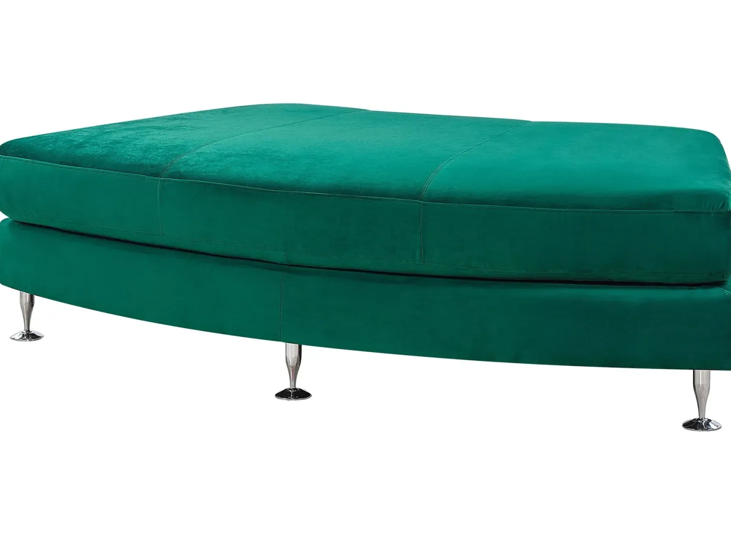 Buet sofa 7 personers ROTUNDE Velour Mørkegrøn