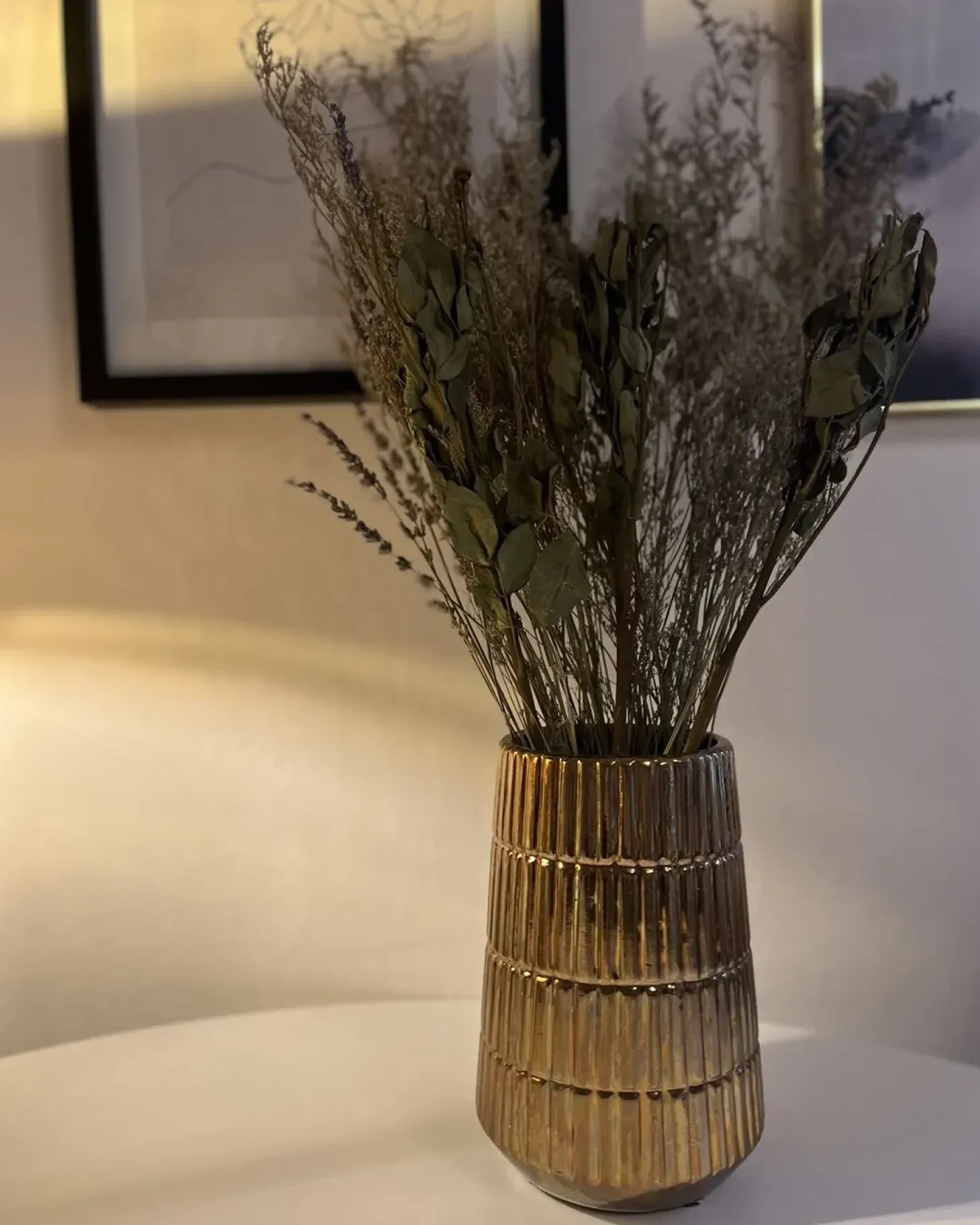 Buket af tørrede blomster NAWARRA 70 cm Naturlig