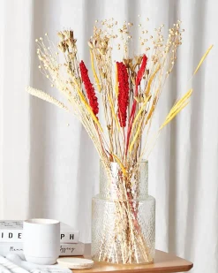 Buket af tørrede blomster PAMPELUNA 65 cm Naturlig