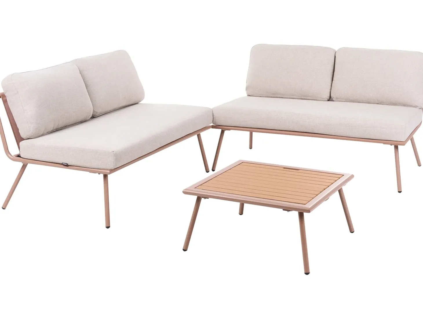 CACCAMO 4 personers Have-hjørnesofasæt Beige