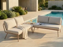 CACCAMO 4 personers Have-hjørnesofasæt Beige