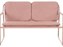 CALASCIO 4 personers Loungesæt med bord Brun Metal