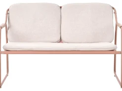 CALASCIO 4 personers Loungesæt med bord Lys Beige Metal