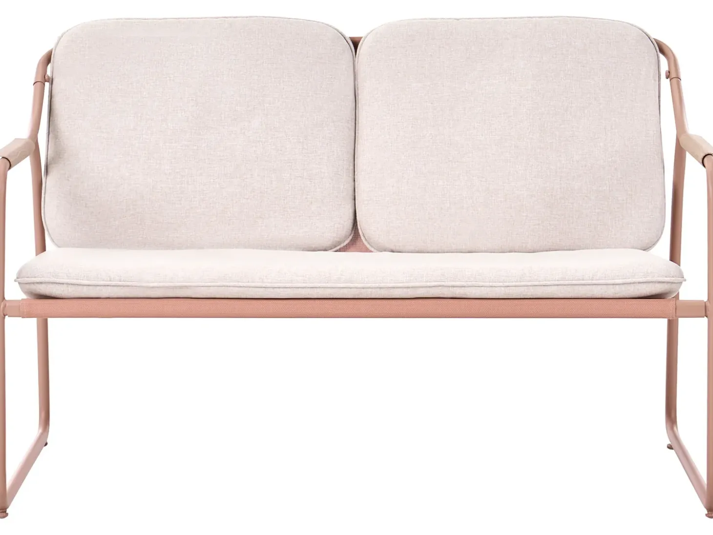 CALASCIO 4 personers Loungesæt med bord Lys Beige Metal