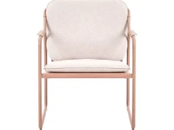 CALASCIO 4 personers Loungesæt med bord Lys Beige Metal