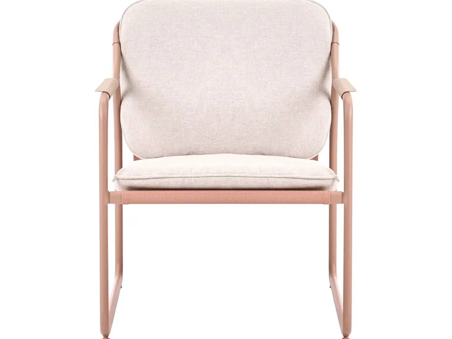 CALASCIO 4 personers Loungesæt med bord Lys Beige Metal