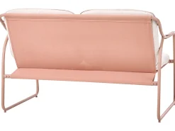 CALASCIO 4 personers Loungesæt med bord Lys Beige Metal
