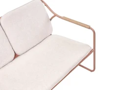 CALASCIO 4 personers Loungesæt med bord Lys Beige Metal