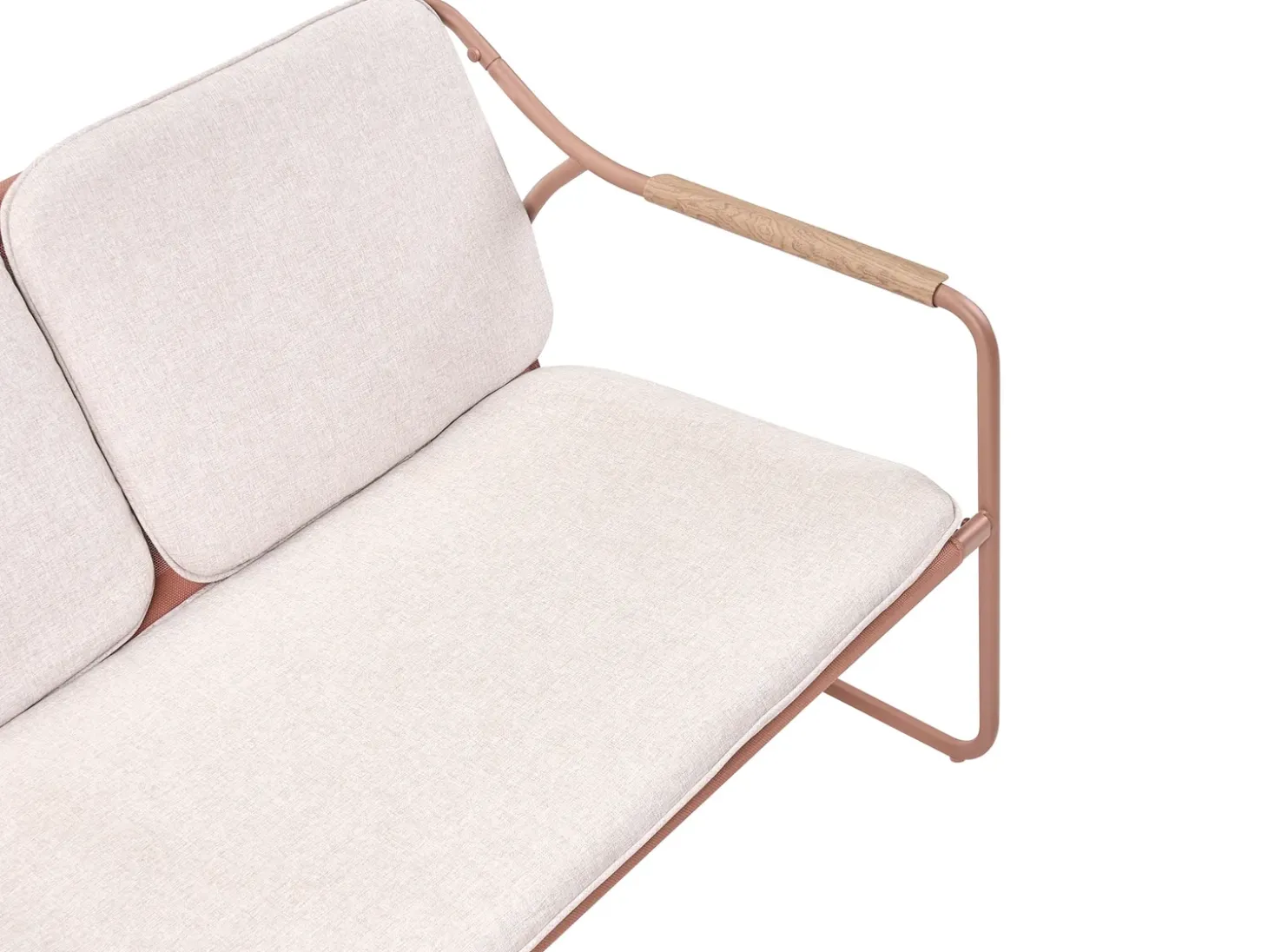 CALASCIO 4 personers Loungesæt med bord Lys Beige Metal