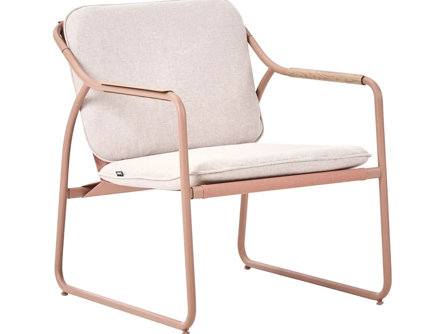 CALASCIO 4 personers Loungesæt med bord Lys Beige Metal