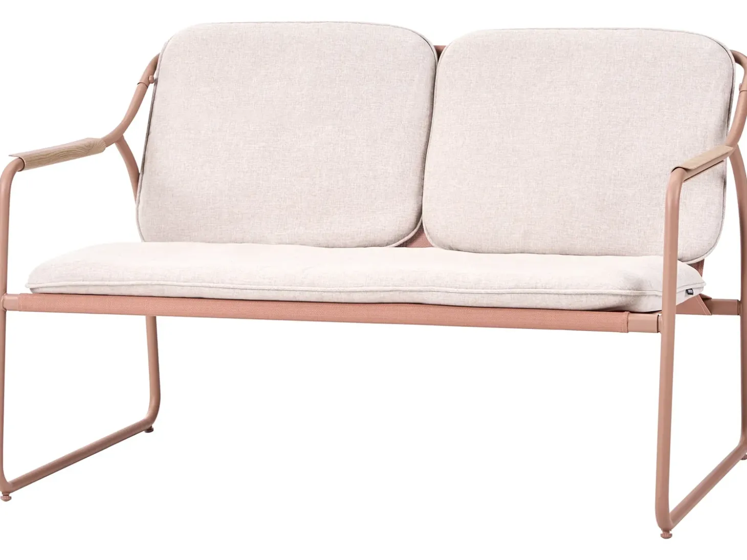 CALASCIO 4 personers Loungesæt med bord Lys Beige Metal