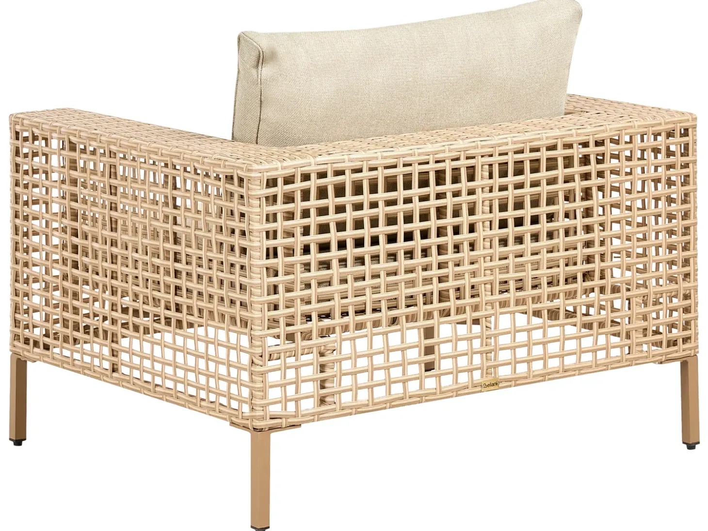 CALASETTA 4 personers Loungesæt med bord Venstrevendt Beige PE-rattan