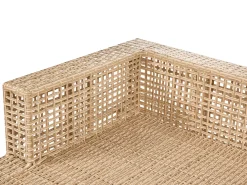 CALASETTA 4 personers Loungesæt med bord Højrevendt Beige PE-rattan