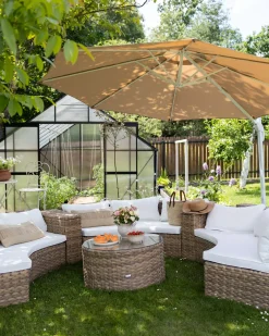 Cantilever parasol 300 cm SAVONA Sand Beige Beige