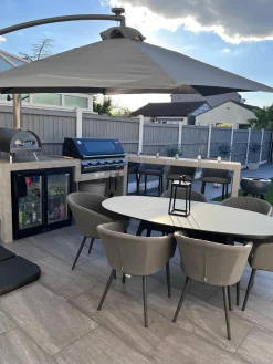 Cantilever parasol LED 285 cm CORVAL Grafit