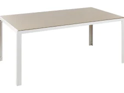 CATANIA 6 personers Havemøbelsæt Beige Metal