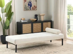 Chaiselong CHINON Boucle Hvid