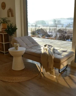 Chaiselong LOIRET Velour Beige
