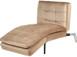 Chaiselong LOIRET Velour Lysebrun