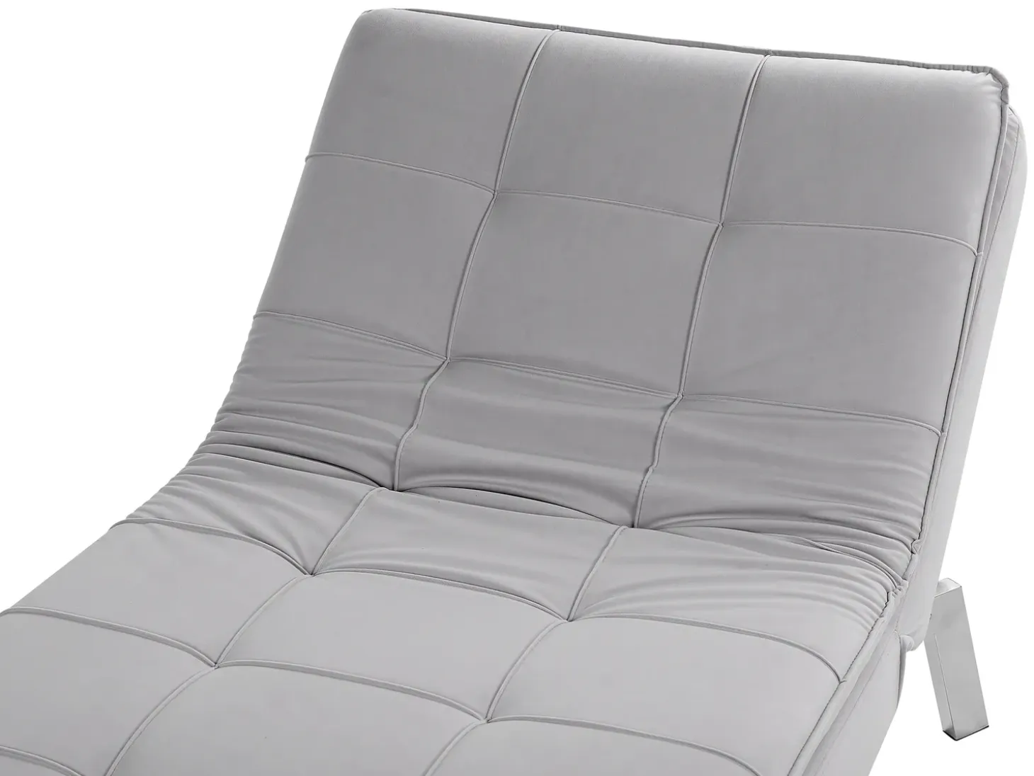 Chaiselong LOIRET Velour Lysegrå