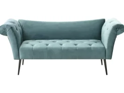Chaiselong NANTILLY Velour Blågrøn