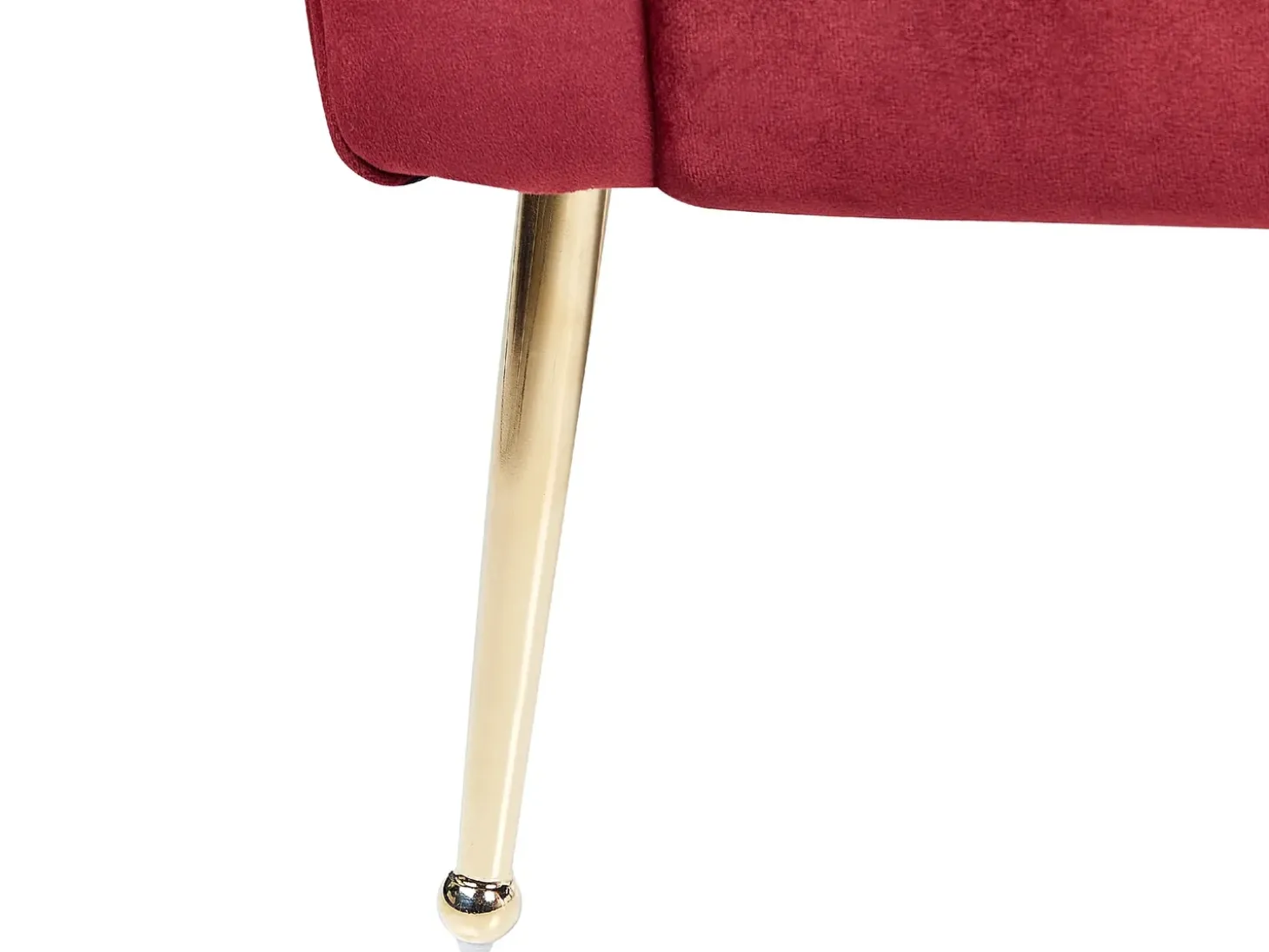 Chaiselong NANTILLY Velour Mørkerød