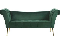 Chaiselong NANTILLY Velour Mørkegrøn