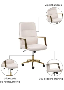Chefstol DEMURE Velour Lys Beige
